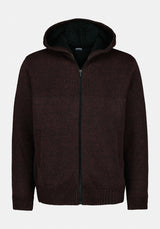 Walmick Men's Full-Zip Knit Hooded Jacket with Sherpa Lining color FICO