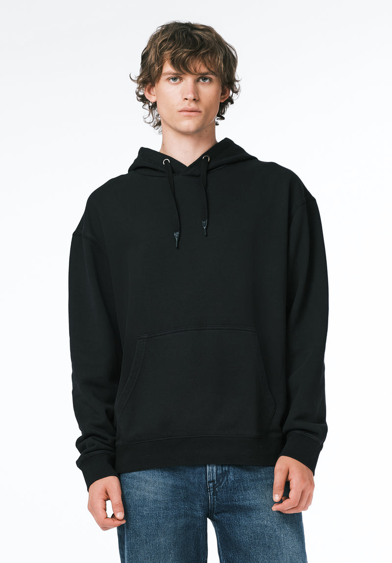 Finley Men's Relaxed Hooded Sweatshirt color BLACK