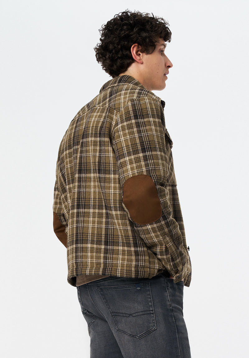 Jaceko Men's Sherpa-Lined Plaid Shirt Jacket, FERN – Buffalo Jeans CA