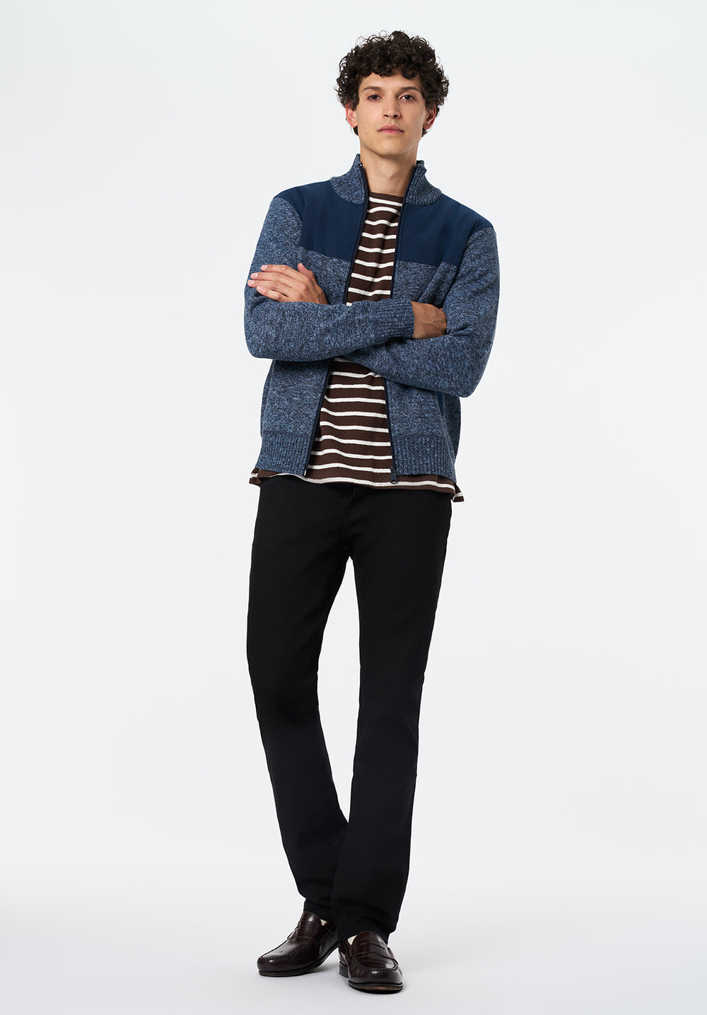 Wando Men's Full-Zip Knit Jacket, Whale – Buffalo Jeans CA