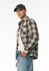 Samuel Chemise à Carreaux pour Homme à Manches Longues, Charbon - BM24753