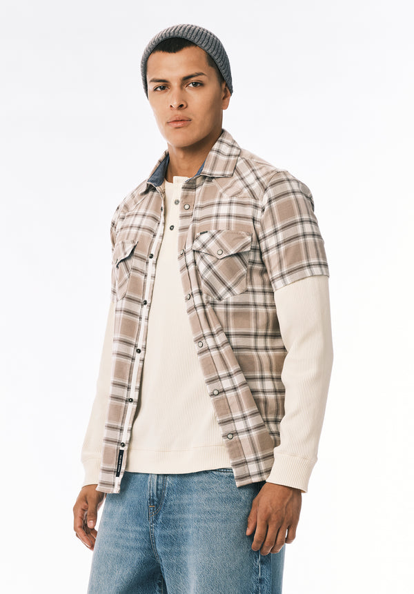 Stanley Chemise Western à Carreaux pour Homme à Manches Courtes, Ardent - BM24756