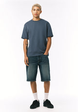 Buffalo David Bitton Kellen Men’s Textured Knit Tee COLOR Vintage Indigo 