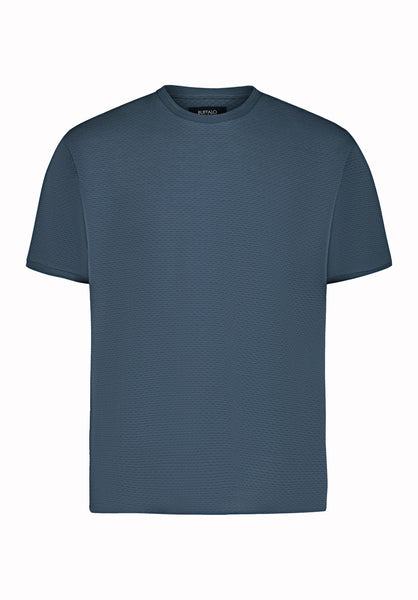 Buffalo David Bitton Kellen Men’s Textured Knit Tee COLOR Vintage Indigo 