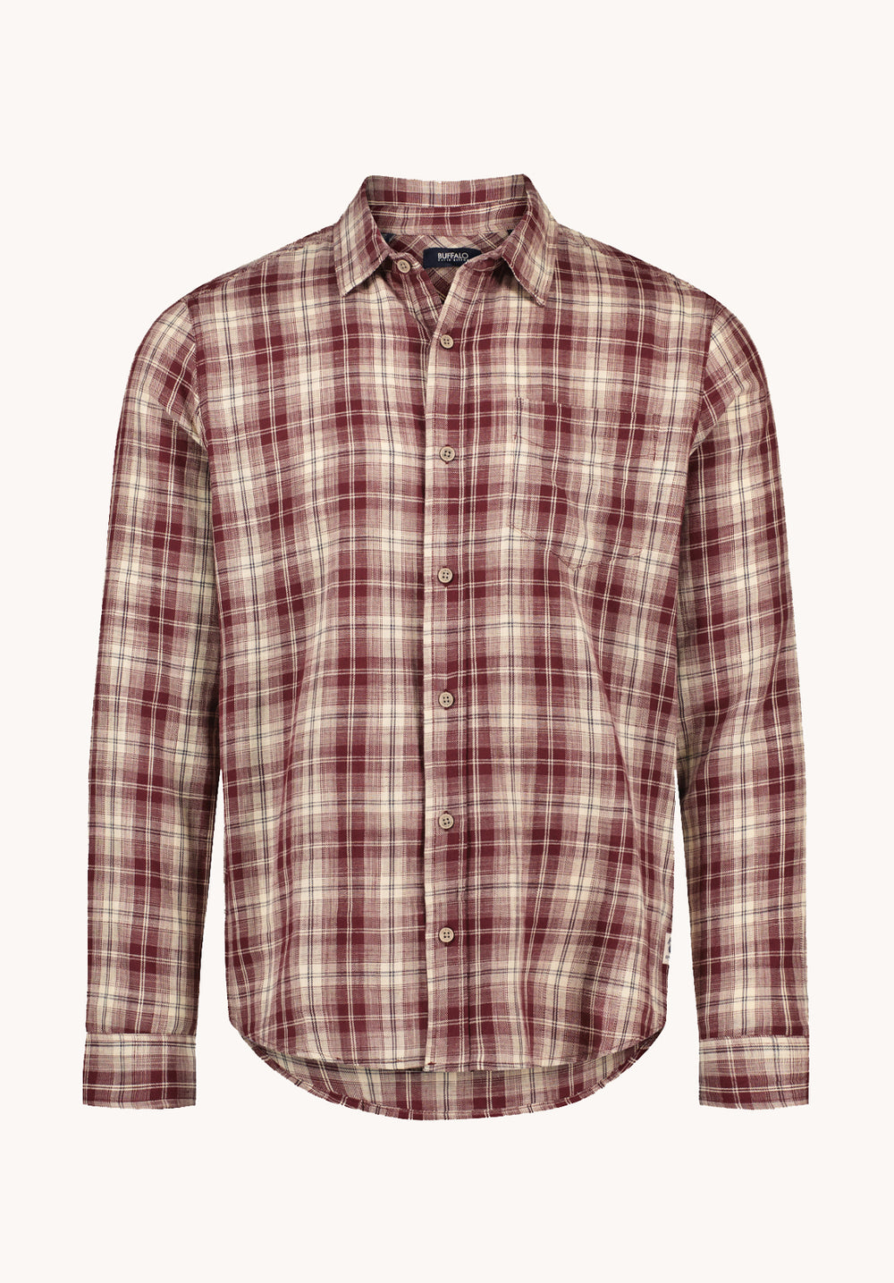 Saroz Men's Long Sleeve Plaid Shirt, Decadent Chocolate – Buffalo
