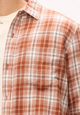 Buffalo David Bitton Saroz Men's Plaid Long Sleeve Shirt, Coconut Shell 