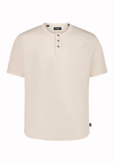 Buffalo David Bitton Kehlani Men’s Striped Short Sleeve Henley COLOR Milk 