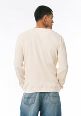 Kendro Haut Henley pour Homme à Manches Longues, Crème - BM24762