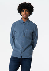 Sinclair Men’s Long-Sleeve Corduroy Shirt with Chest Pocket color MIRAGE
