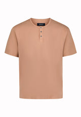 Buffalo David Bitton Kandor Men’s Short Sleeve Henley COLOR Roebuck 