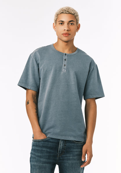 Buffalo David Bitton Kandor Men’s Short Sleeve Henley COLOR Mirage 