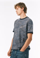 Buffalo David Bitton Kirion Men’s Striped Tee COLOR Faded Denim 