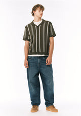 Buffalo David Bitton Waldir Men’s Short Sleeve Sweater Shirt COLOR Fern 