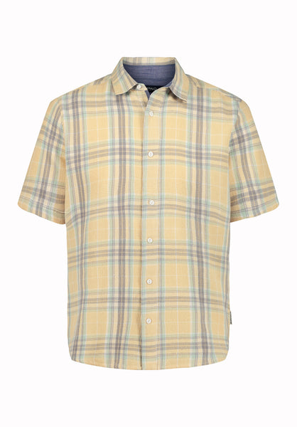 Buffalo David Bitton Sulian Men’s Short Sleeve Plaid Shirt COLOR Boulder 