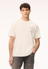 Buffalo David Bitton Tebrew Men's Graphic Short Sleeve Tee, Milk 