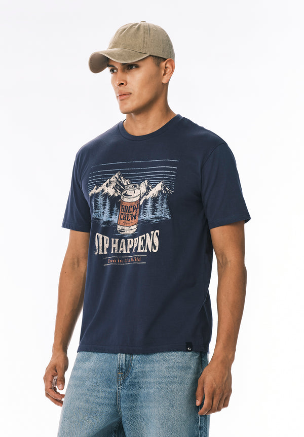 Tappens T-shirt Graphique pour Homme avec Imprimé Sip Happens, Baleine - BM24821