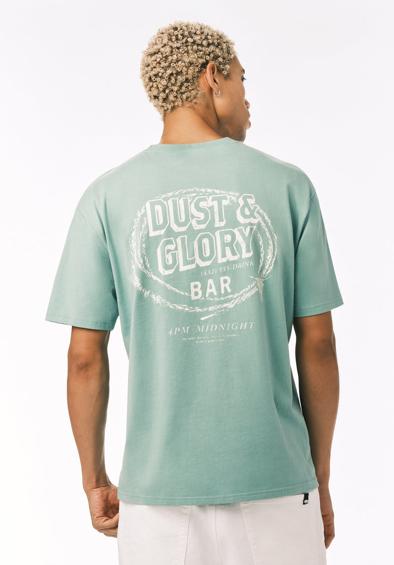 Teyze Men's Dust & Glory Skull Graphic T-Shirt, Creme De Menthe