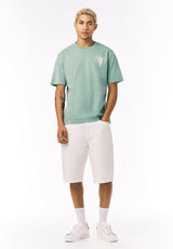 Buffalo David Bitton Teyze Men’s Dust & Glory Skull Graphic Tee COLOR Creme De Menthe 