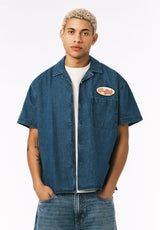 Buffalo David Bitton Shawn Men’s Short Sleeve Boxy Shirt COLOR Mirage 