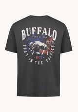 Buffalo David Bitton Tiver Men's Vintage Buffalo Graphic Tee, Black 
