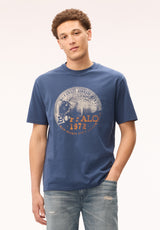 Buffalo David Bitton Tyric Men's Vintage Buffalo Stamp Graphic Tee, Whale 