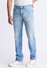 Buffalo David Bitton Straight Six Men's Crinkled and Sanded Jeans color INDIGO