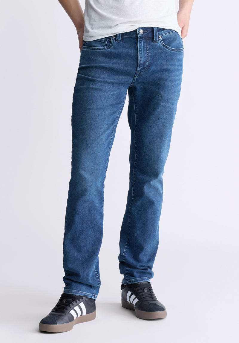 Buffalo David Bitton Straight Six Men's Freedom Flex Jeans color INDIGO