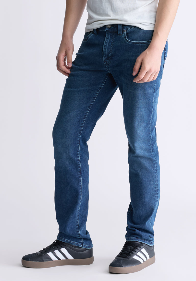Buffalo David Bitton Straight Six Men's Freedom Flex Jeans color INDIGO