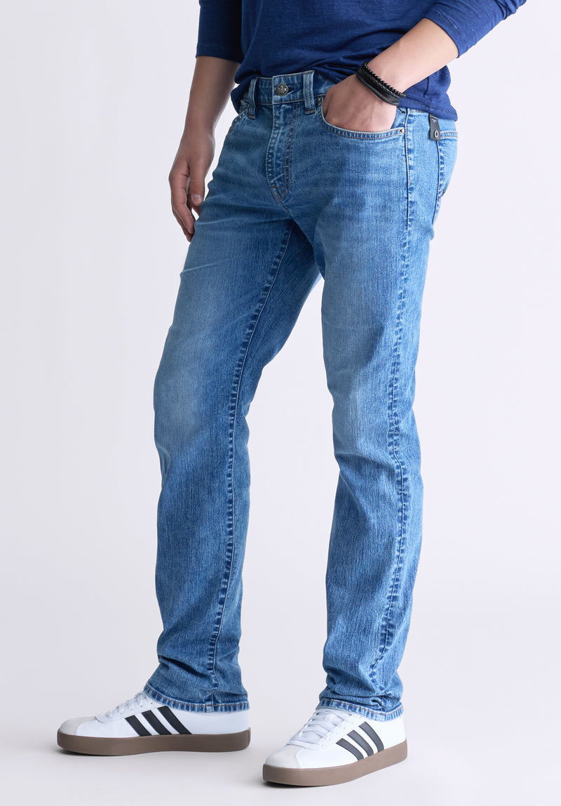 Jean droite pour homme Straight Six, indigo contrastant - BM26028