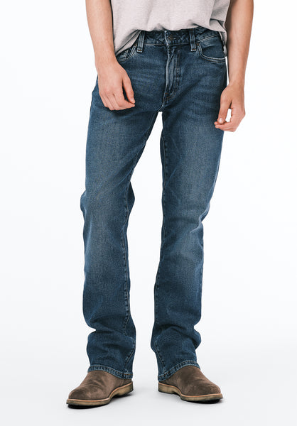 Jean coupe slim évasée pour homme King, indigo sablé - BM26033
