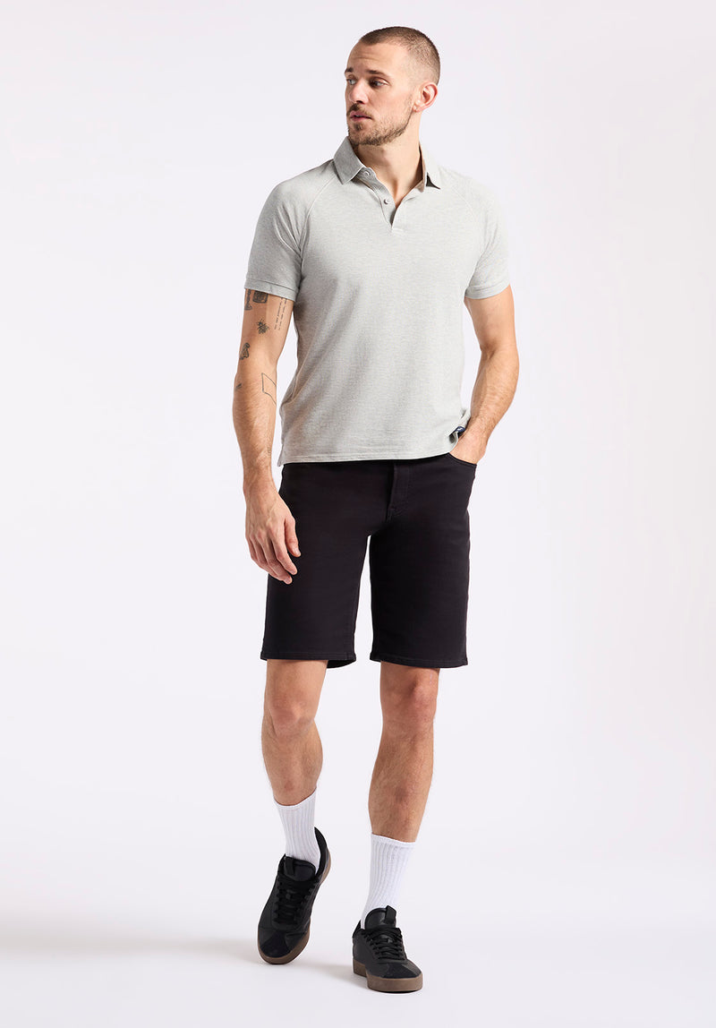 Buffalo David Bitton Relaxed Straight Dean Men's Freedom Flex Shorts color BLACK
