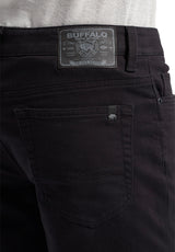Buffalo David Bitton Relaxed Straight Dean Men's Freedom Flex Shorts color BLACK