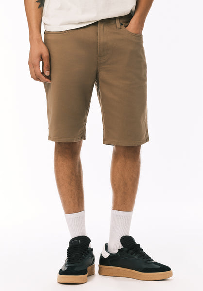 Buffalo David Bitton Relaxed Straight Dean Men's Freedom Flex Shorts COLOR Dark Beige 