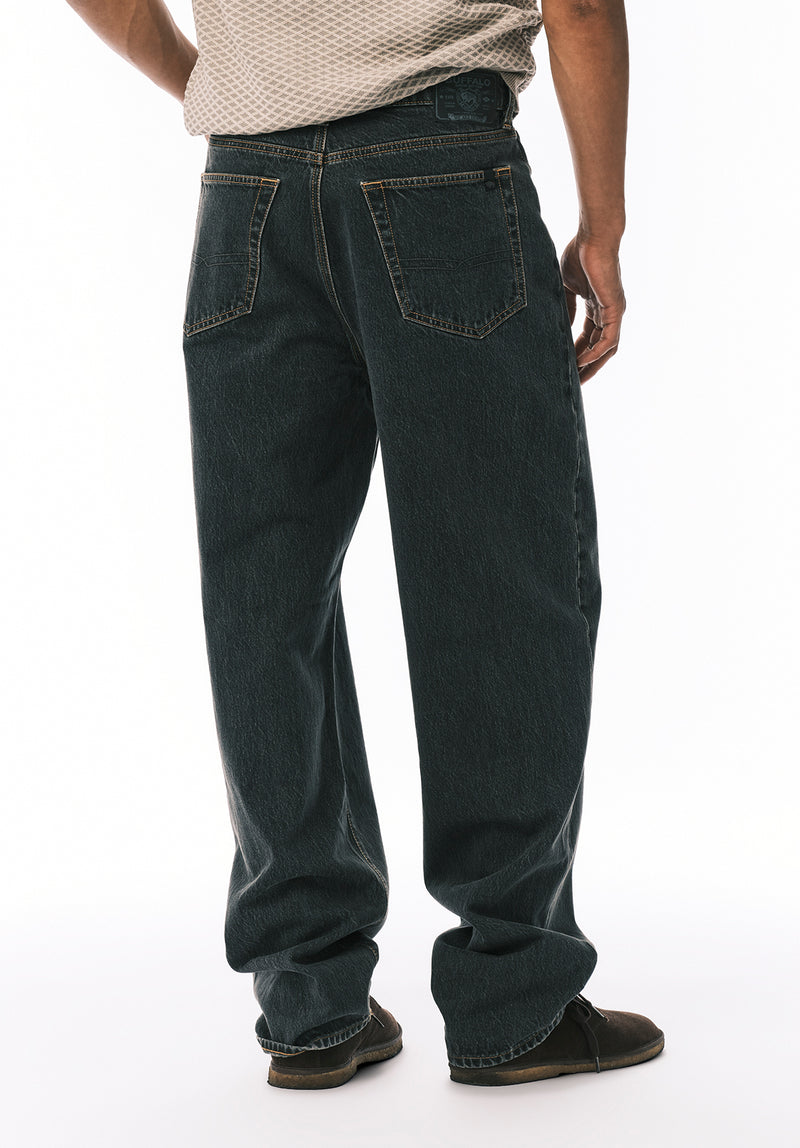 Jean Coupe Très Ample Mikey pour Homme, Noir - BM26121