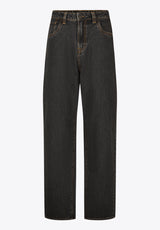 Jean Coupe Très Ample Mikey pour Homme, Noir - BM26121