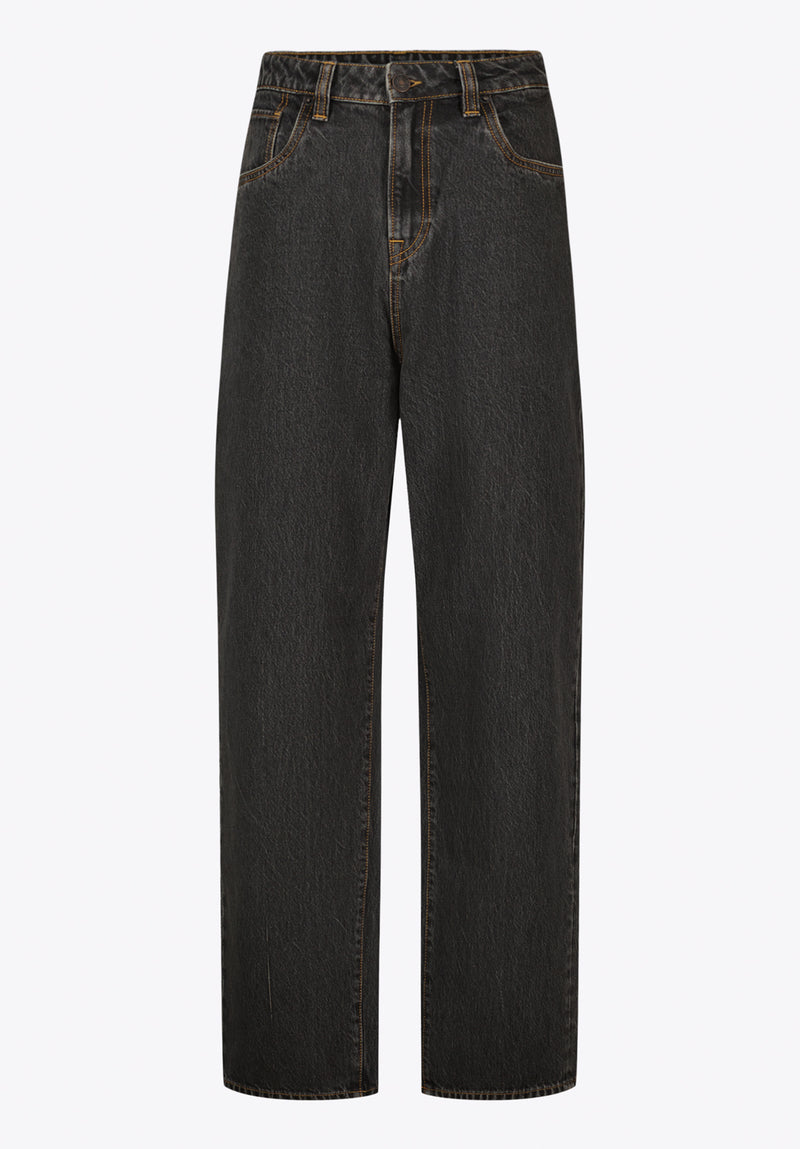 Jean Coupe Très Ample Mikey pour Homme, Noir - BM26121