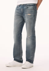 Buffalo David Bitton Relaxed Stright Driven Men's Jeans, Crinkled And Torn 