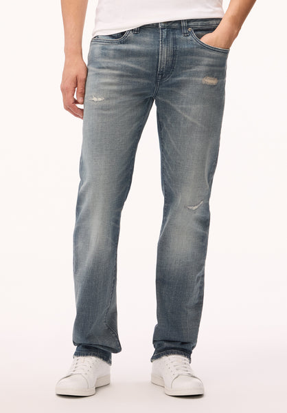 Buffalo David Bitton Relaxed Stright Driven Men's Jeans, Crinkled And Torn 