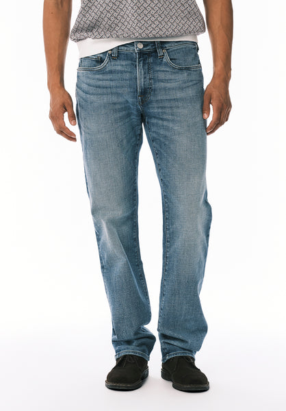 Jean droit décontracté pour homme Driven, Bleu - BM26155