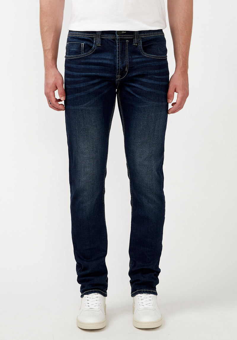 Buffalo David Bitton Slim Straight Classic Medium Blue Evan-X Jeans - BPM12633EL Color CLASSIC MEDIUM