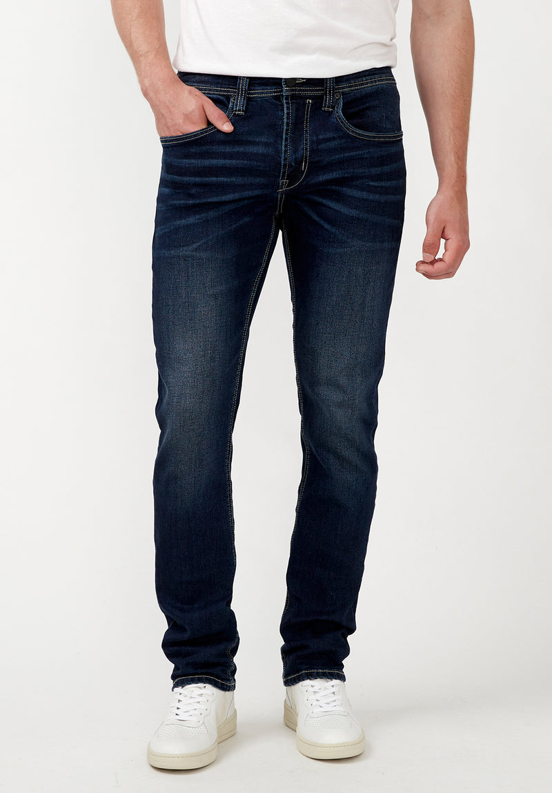 Buffalo David Bitton Slim Straight Classic Medium Blue Evan-X Jeans - BPM12633EL Color CLASSIC MEDIUM