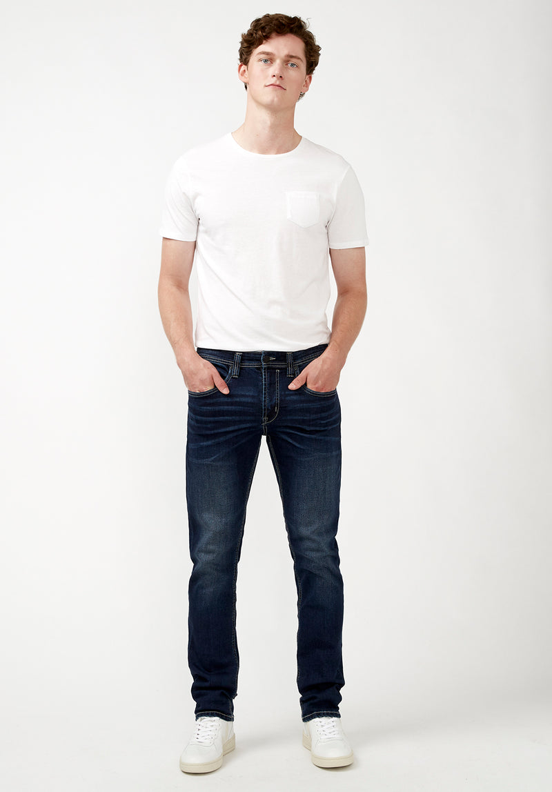 Buffalo David Bitton Slim Straight Classic Medium Blue Evan-X Jeans - BPM12633EL Color CLASSIC MEDIUM