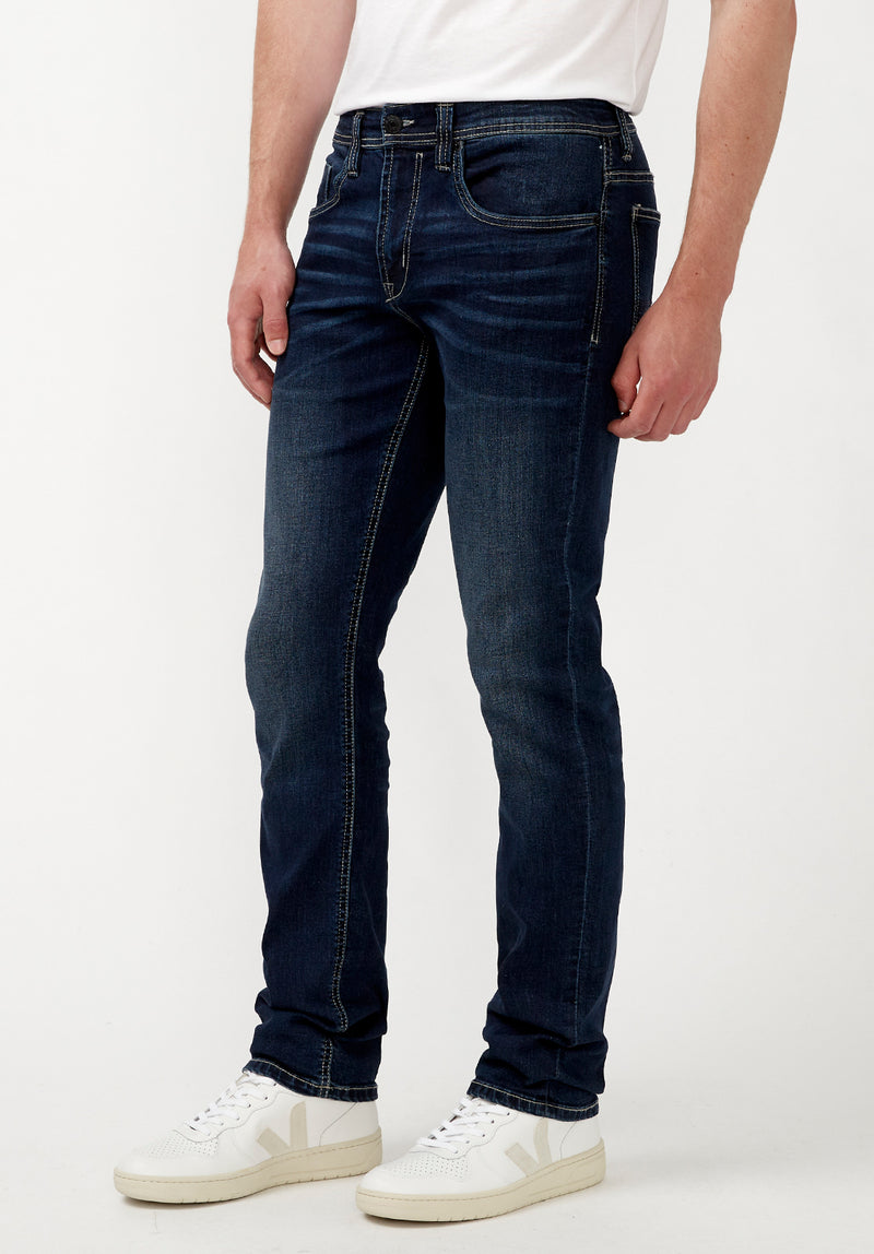 Buffalo David Bitton Slim Straight Classic Medium Blue Evan-X Jeans - BPM12633EL Color CLASSIC MEDIUM