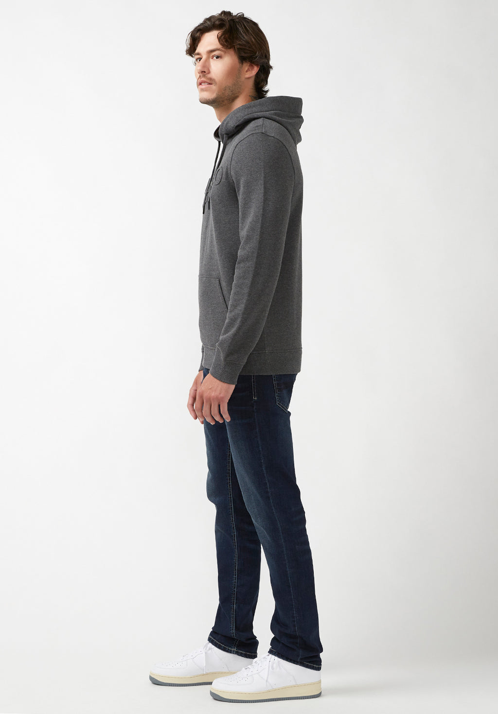 Fadol Men's Embossed Fleecy Hoodie in Heather Grey – Buffalo Jeans CA