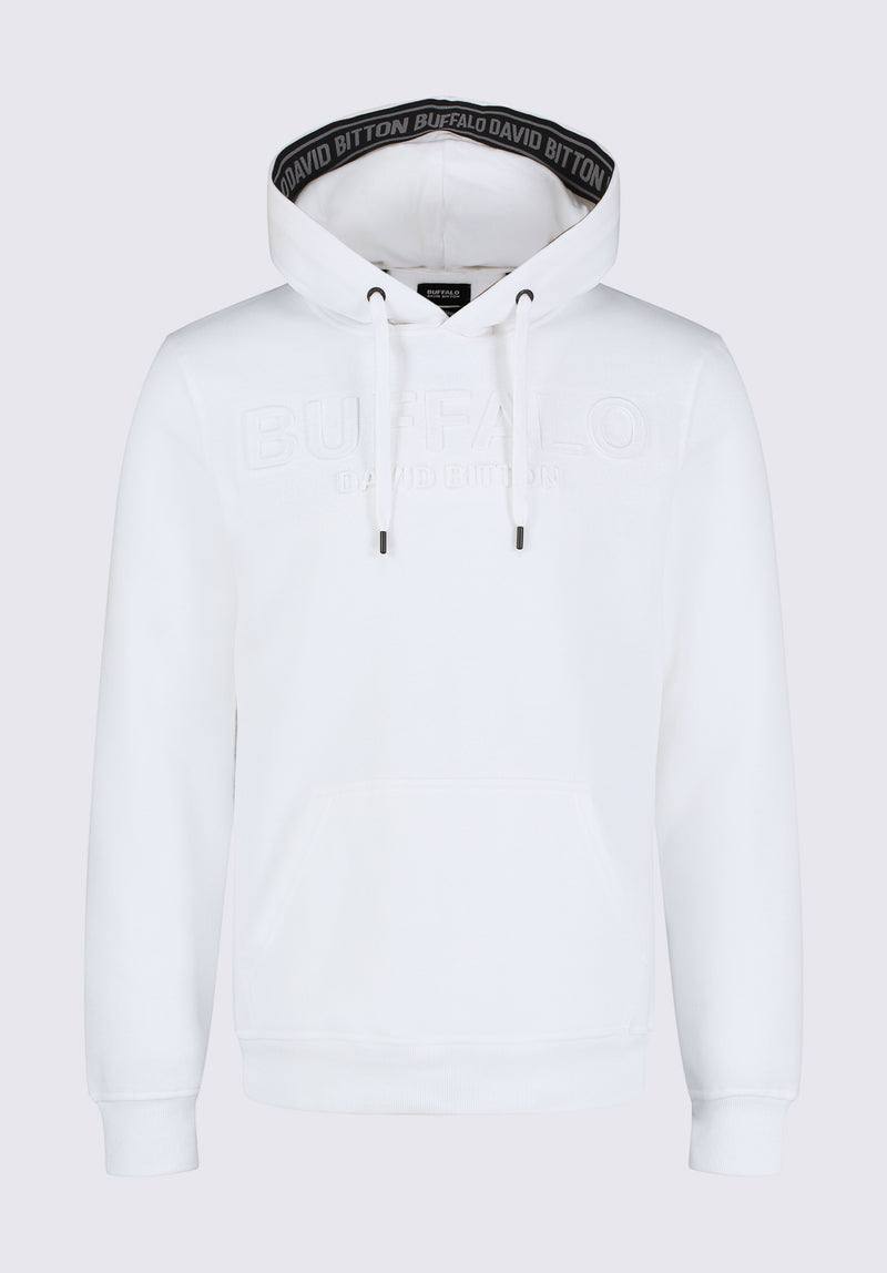 Fadol Men's Fleece Hoodie in White - BPM13610V