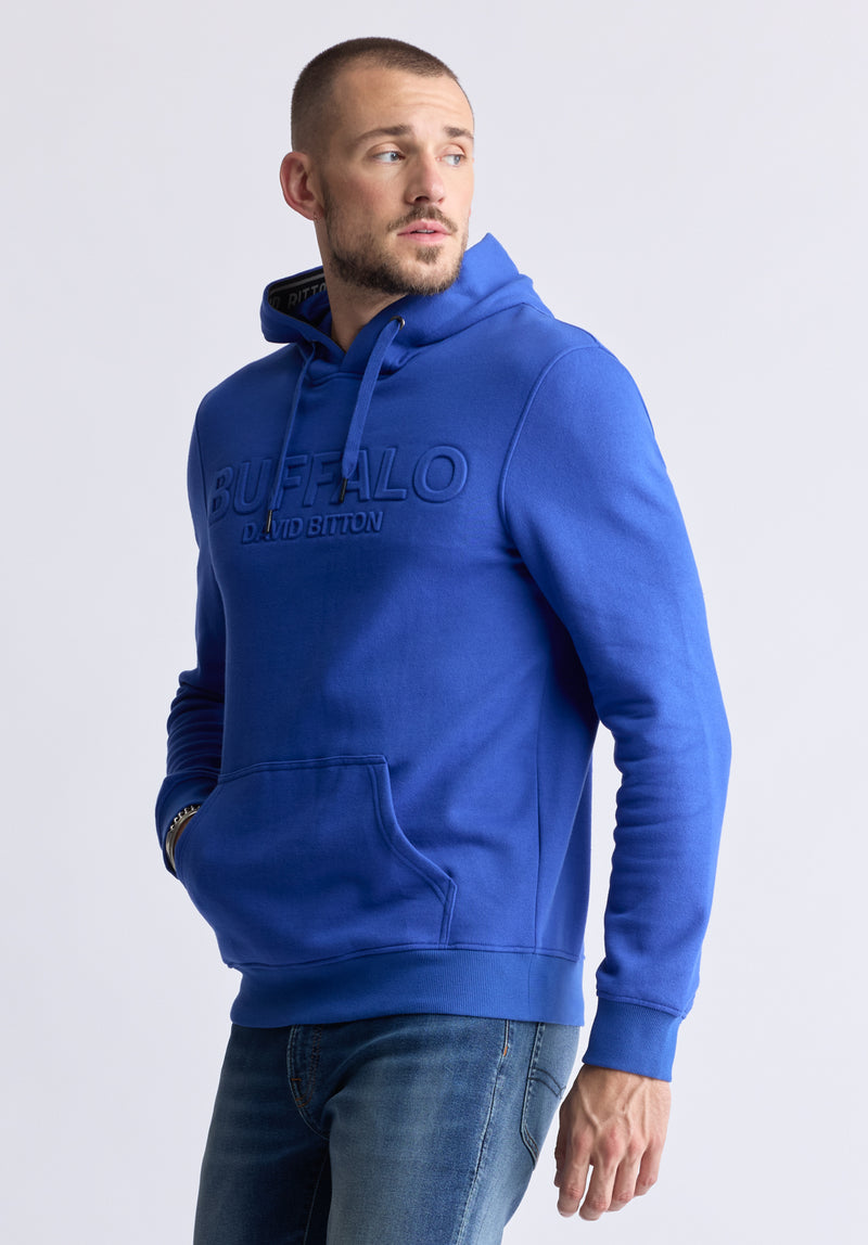 Embossed logo hooded sweatshirt deals