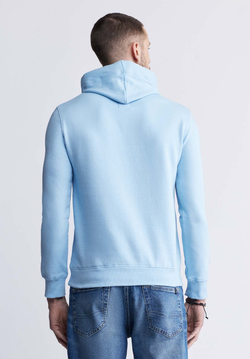 Buffalo David BittonFadol Men's Fleece Hoodie in Blue Sky - BPM13610V Color CLEAR SKY