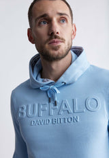 Buffalo David BittonFadol Men's Fleece Hoodie in Blue Sky - BPM13610V Color CLEAR SKY