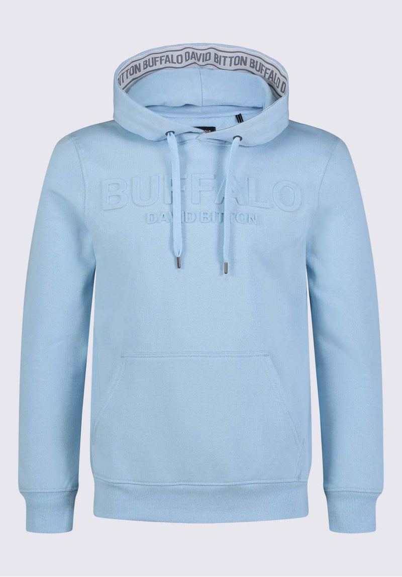 Buffalo David BittonFadol Men's Fleece Hoodie in Blue Sky - BPM13610V Color 