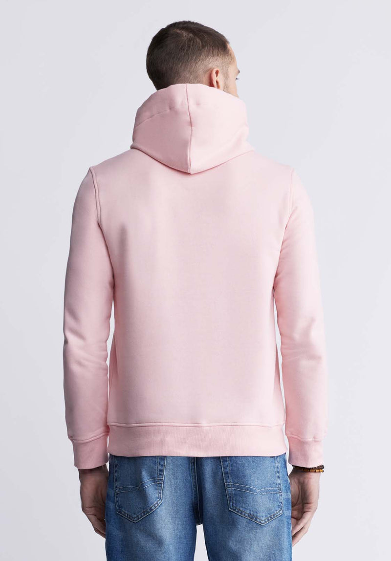 Buffalo David BittonFadol Men's Fleece Hoodie in Shell Pink  - BPM13610V Color SHELL PINK